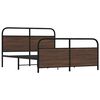 vidaXL Cadre de lit en m&eacute;tal sans matelas ch&ecirc;ne marron 160x200 cm