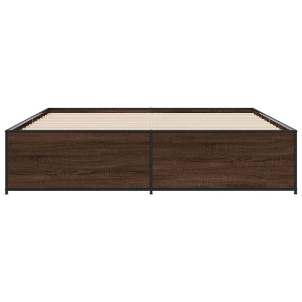 vidaXL Cadre de lit sans matelas chêne marron 180x200 cm