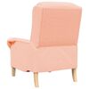 vidaXL fauteuil Rose 76 x 94 x 102 cm Tissu Sharpa