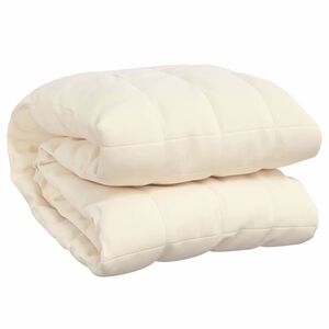 vidaXL Couverture lest&eacute;e Cr&egrave;me clair 220x235 cm 15 kg Tissu