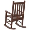 vidaXL Chaises &agrave; bascule enfants lot de 2 marron bois peuplier massif