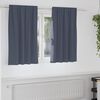 vidaXL Rideaux occultants avec anneaux 2 pcs Anthracite 140 x 140 cm