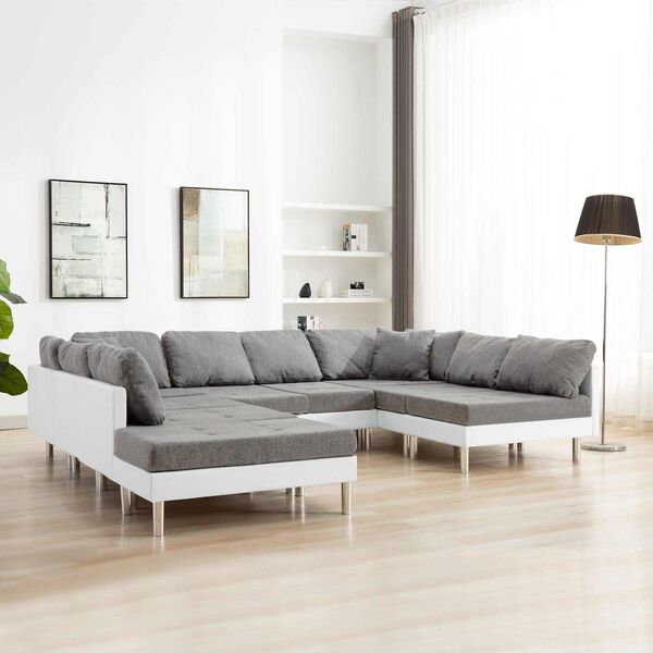 vidaXL Canap&eacute; Blanc Simili cuir