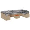 vidaXL Ensemble de canap&eacute; de jardin 11 pc Beige et Gris clair