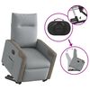 vidaXL Fauteuil inclinable &eacute;lectrique gris clair tissu