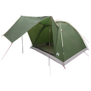 vidaXL Tente de camping 4 personne Vert Polyester et Acier