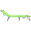 vidaXL Chaise longue pliante 2 pcs Vert 188 x 57 x 86,5 cm Polyester
