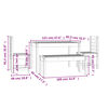 vidaXL Ensemble à manger de jardin 4 pcs bois massif Douglas