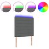 vidaXL T&ecirc;te de lit LED avec t&ecirc;te de lit Gris fonc&eacute; 80 cm Polyester