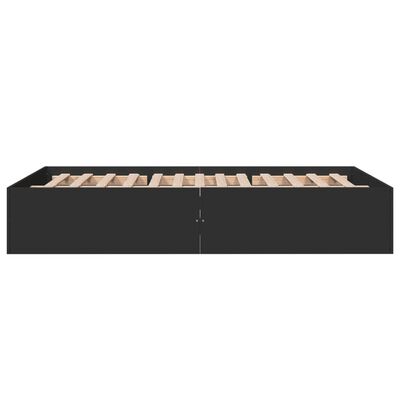 vidaXL Cadre de lit sans matelas noir 135x190 cm