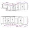 vidaXL Ensemble d'armoires de cuisine 11 pcs Porto bois d'ing&eacute;nierie