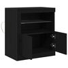 vidaXL Buffet LED Noir 60,5 x 37 x 67 cm Bois d'ing&eacute;nierie