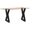 vidaXL Pieds de table à manger 2 pièces Noir 60 x (72-73,3) cm Acier
