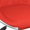 vidaXL Chaise de bureau pivotante Rouge et blanc Similicuir