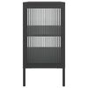 vidaXL Buffet noir 70x35x70 cm verre et acier