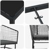 vidaXL Ensemble de salle &agrave; manger pour jardin 7 pcs Noir polyrotin