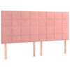 vidaXL T&ecirc;te de lit Rose 180x5x118/128 cm Velours