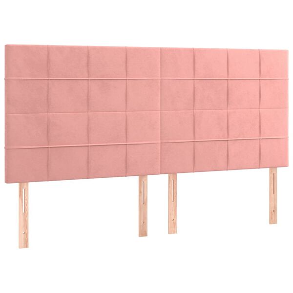 vidaXL T&ecirc;te de lit Rose 180x5x118/128 cm Velours