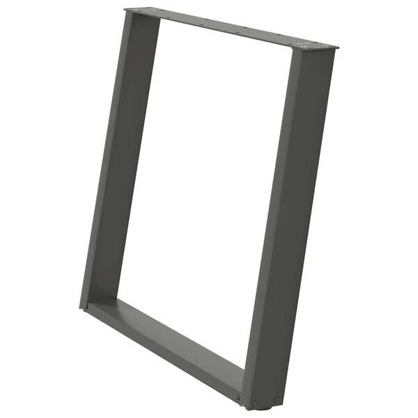 vidaXL Pieds de table à manger en U 2 pièces Anthracite 90 x (72-73) cm Acier