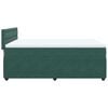 vidaXL Sommier &agrave; lattes de lit et matelas Vert fonc&eacute; 140x190cm Velours