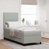 vidaXL Lit &agrave; ressorts avec matelas Gris clair 80 x 200 cm Velours