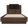 vidaXL Cadre de lit sans matelas ch&ecirc;ne marron 100x200 cm