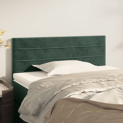 vidaXL Tête de lit Vert foncé 90x5x78/88 cm Velours