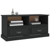 vidaXL Meuble TV noir 93x35,5x45 cm bois d'ing&eacute;nierie