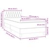 vidaXL Sommier &agrave; lattes de lit et matelas gris clair 90x210 cm velours