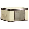 vidaXL Bo&icirc;te de rangement avec fen&ecirc;tre lat&eacute;rale transparente Cr&egrave;me