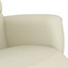 vidaXL Fauteuil inclinable avec repose-pieds cr&egrave;me similicuir