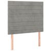 vidaXL Sommier &agrave; lattes de lit et matelas Gris clair 100x200cm Velours