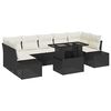 vidaXL Ensemble de canap&eacute; de jardin 8 pc Noir et Cr&egrave;me