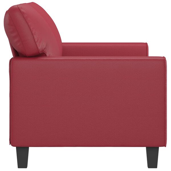 vidaXL Canap&eacute; &agrave; 2 places Rouge bordeaux 140 cm Similicuir