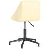 vidaXL Chaises pivotantes &agrave; manger lot de 4 cr&egrave;me velours