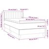 vidaXL Sommier &agrave; lattes de lit et matelas Cr&egrave;me 90x190 cm Tissu