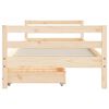 vidaXL Cadre de lit enfant avec tiroirs 90x200 cm bois de pin massif