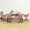 vidaXL Chaises pivotantes &agrave; manger lot de 6 rose velours
