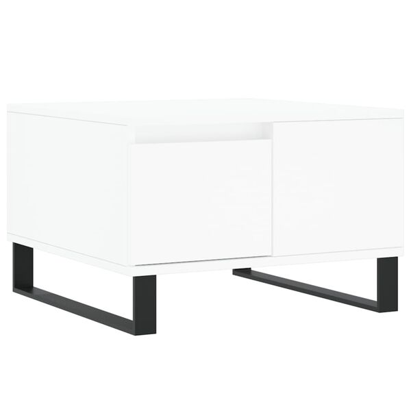 vidaXL Table basse blanc 55x55x36,5 cm bois d'ing&eacute;nierie