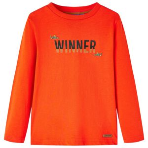 vidaXL T-shirt pour enfants &agrave; manches longues orange vif 104