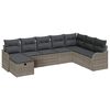 vidaXL Ensemble de canap&eacute; de jardin avec coussin 8 pcs Gris polyrotin