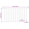 vidaXL Panneau de cl&ocirc;ture en acier thermolaqu&eacute; 1,63 x 0,75 m Blanc