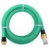 vidaXL Tuyau d'aspiration avec raccords en laiton vert 1,1" 3 m PVC