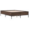 vidaXL Cadre de lit sans matelas ch&ecirc;ne marron 135x190 cm