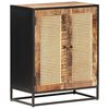 vidaXL Buffet 60x35x75 cm Bois de manguier brut et canne naturelle