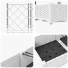 vidaXL Cache-pot de jardin 2 pcs Blanc 80 x 40 x 125,5 cm Acier