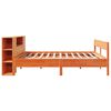 vidaXL Lit biblioth&egrave;que sans matelas cire marron 200x200 cm pin massif