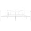 vidaXL Cadre de lit sans matelas blanc m&eacute;tal 180x200 cm