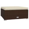 vidaXL Salon de jardin 7 pcs avec coussins R&eacute;sine tress&eacute;e Marron