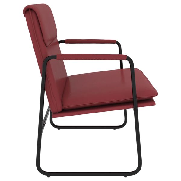 vidaXL Banc Rouge bordeaux 100x64x80 cm Similicuir